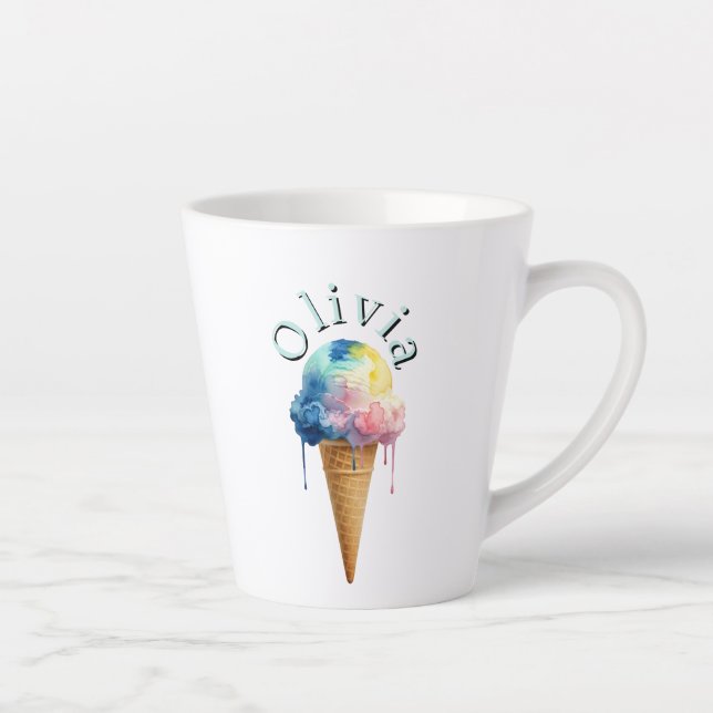 Caneca De Café Latte Sorvete (Direita)
