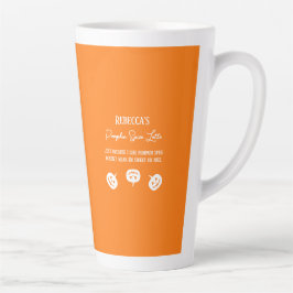 Caneca De Café Latte Sorvete de Abóbora Laranja de Halloween Doce ou Bo