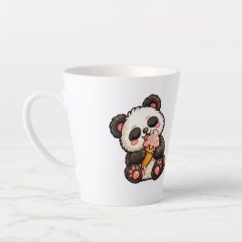 Caneca De Café Latte Sorvete de Panda Fofo