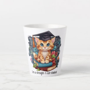 Caneca De Café Latte Sou Hetero, um estudante de Gatos