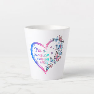 Caneca De Café Latte Sou um sobrevivente Conscientização sobre o câncer