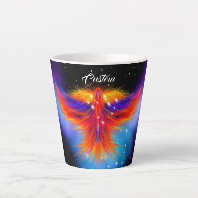 Caneca De Café Latte Space Phoenix Nebula (Frente)