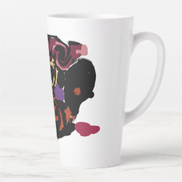 Caneca De Café Latte spaniel king Charles e rosas doce