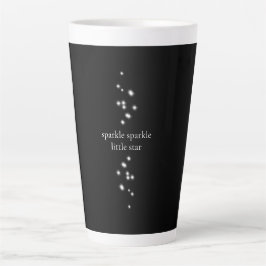 Caneca De Café Latte Sparkle Sparkle Little Star Black Starlight
