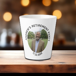 Caneca De Café Latte Special Photo Elegant Retirement Party