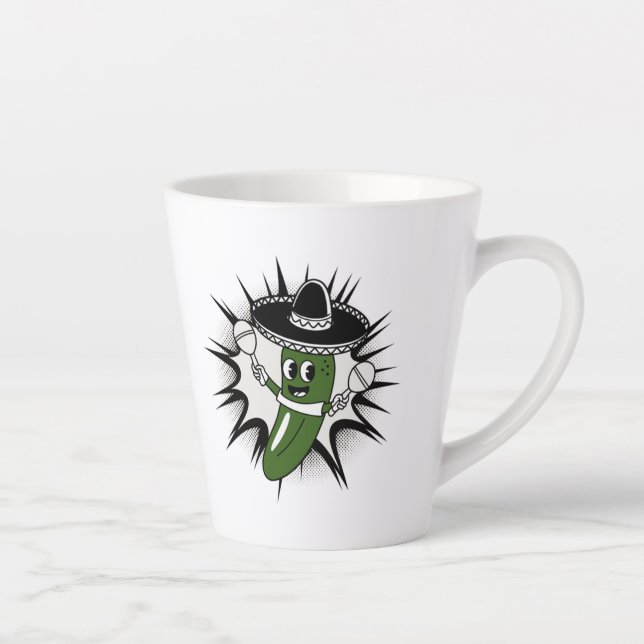Caneca De Café Latte Spicy Jalapeño Fiesta (Direita)