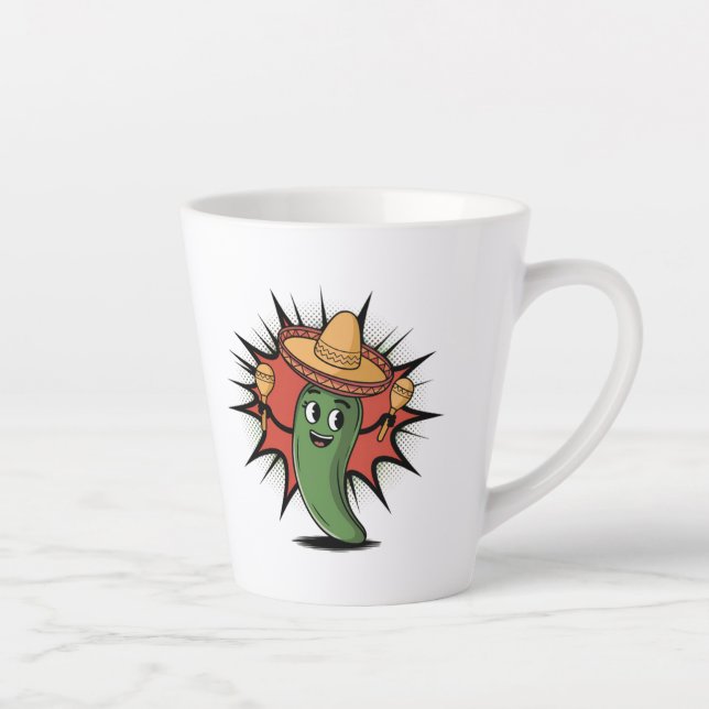 Caneca De Café Latte Spicy Jalapeño Fiesta 02 (Direita)