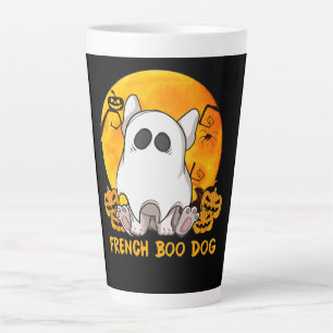 Caneca De Café Latte Spider Gift Bulldog Francês Com Pumpkin Spider