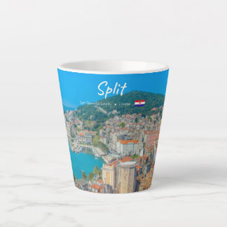 Caneca De Café Latte Split, Croácia - Pequena Cidade Costeira