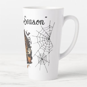 Caneca De Café Latte Spooky Season Hunted House Halloween Latte Mug