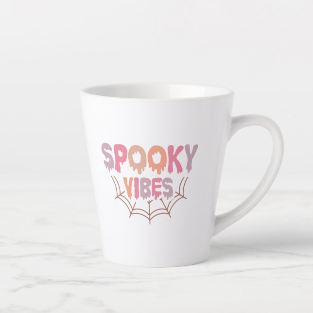 Caneca De Café Latte Spooky Vibes (Direita)