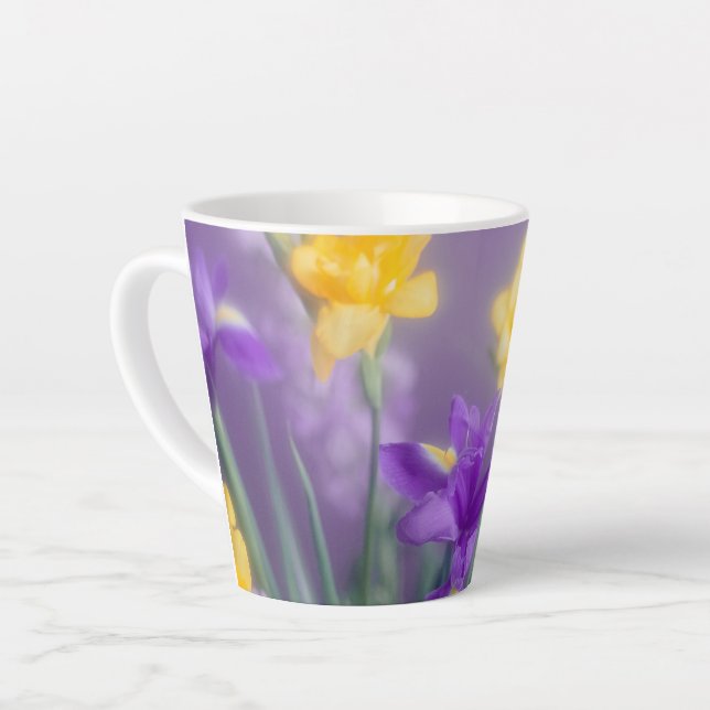 Caneca De Café Latte Spring floral Latte Mug (Ângulo esquerdo)