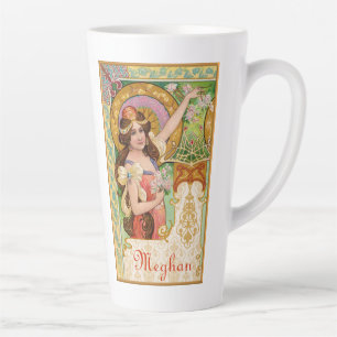 Caneca De Café Latte Springtime Art Nouveau Large Latte Mug