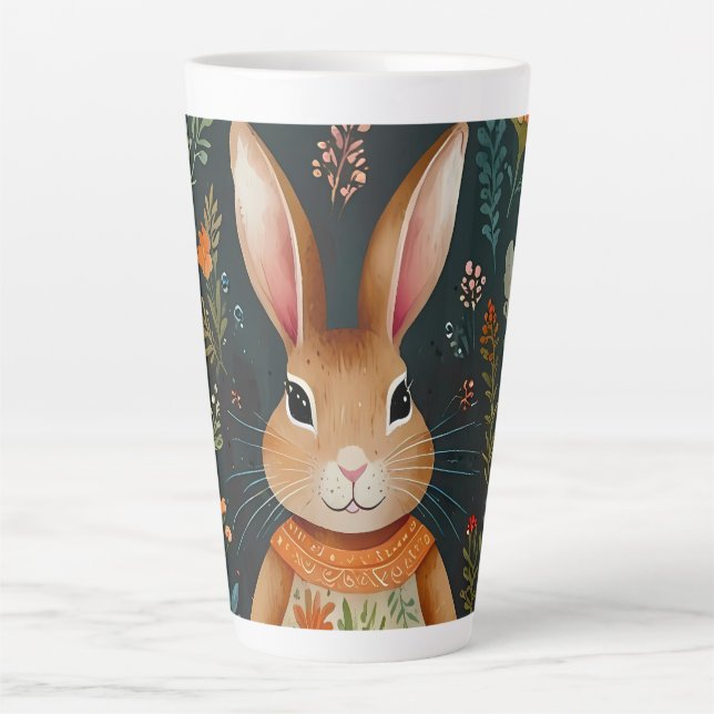 Caneca De Café Latte Springtime Bunny (Frente)