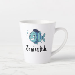 Caneca De Café Latte Standard Latte Mug - Je m'en fish