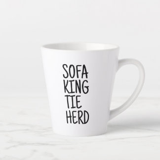 Caneca De Café Latte Standard Latte Mug - Sofa King Tie Herd