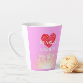 Caneca De Café Latte Starlit Hearts Fashion Red Heart Shine