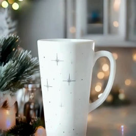 Caneca De Café Latte Starry Holiday Large Latte Mug | Festivo Drinkware