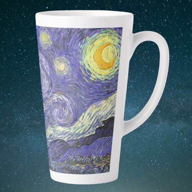 Caneca De Café Latte Starry Night por Vincent van Gogh (Criador carregado)
