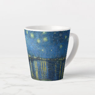 Caneca De Café Latte Starry Night sobre o Rhône-Vincent van Gogh Small