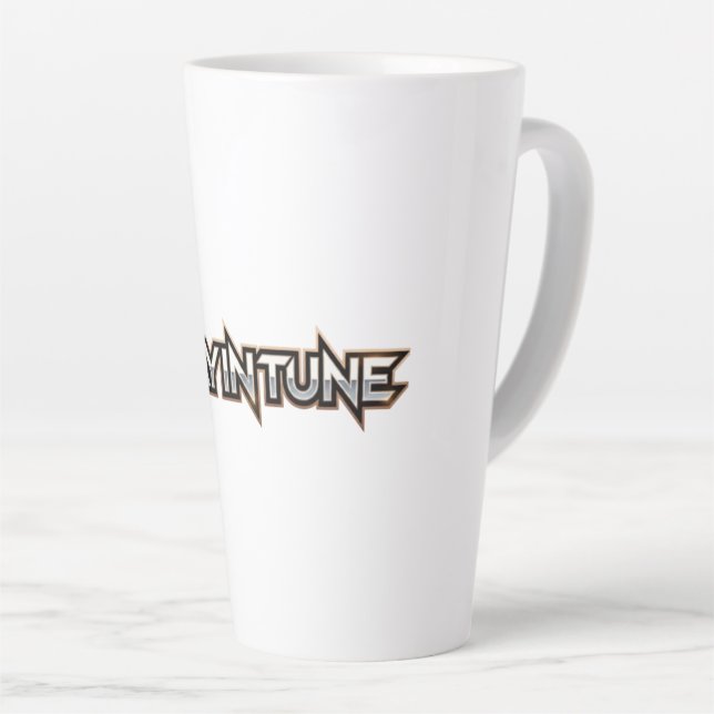Caneca De Café Latte Stay in Tune - text (Ângulo direito)