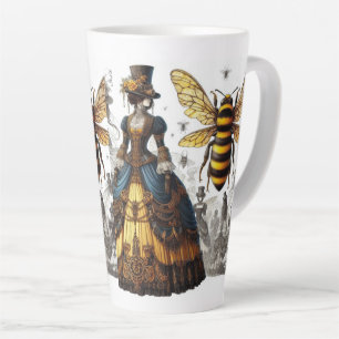 Caneca De Café Latte Steampunk Bee Gown
