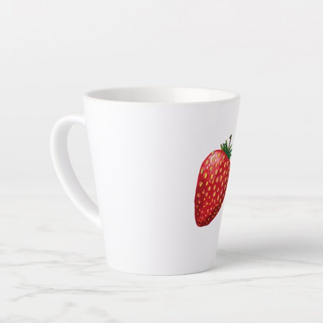Caneca De Café Latte Strawberry (Ângulo esquerdo)
