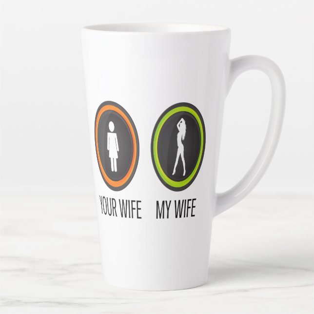 Caneca De Café Latte Sua Esposa Minha Esposa (Direita)