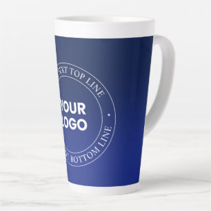 Caneca De Café Latte Substituição Fácil de Logotipo e Texto Gradiente