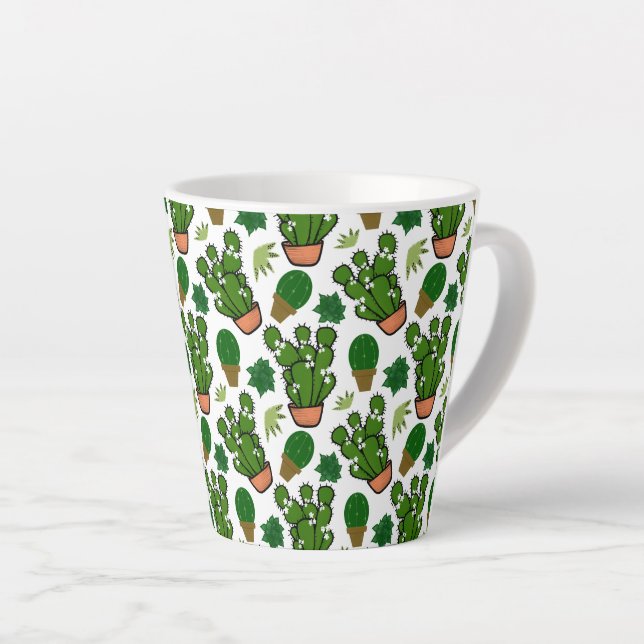 Caneca De Café Latte Succults Cactus (Ângulo direito)