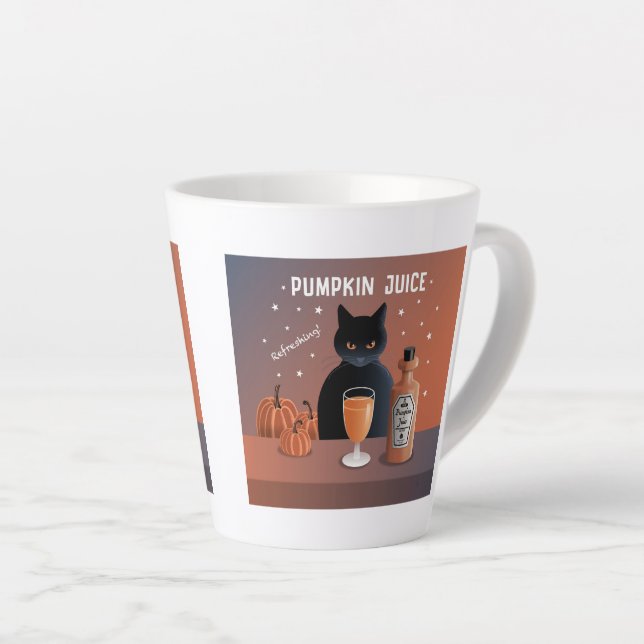 Caneca De Café Latte Suco de Abóbora (Ângulo direito)
