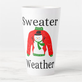 Caneca De Café Latte Suéter Meteorologia Lata