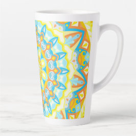 Caneca De Café Latte Summer Mandala