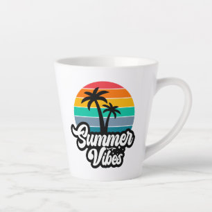 Caneca De Café Latte Summer Vibes Lago Tropical Scene-32922