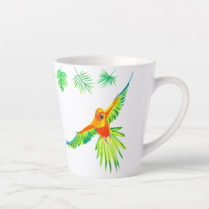 Caneca De Café Latte Sun Conure Mug