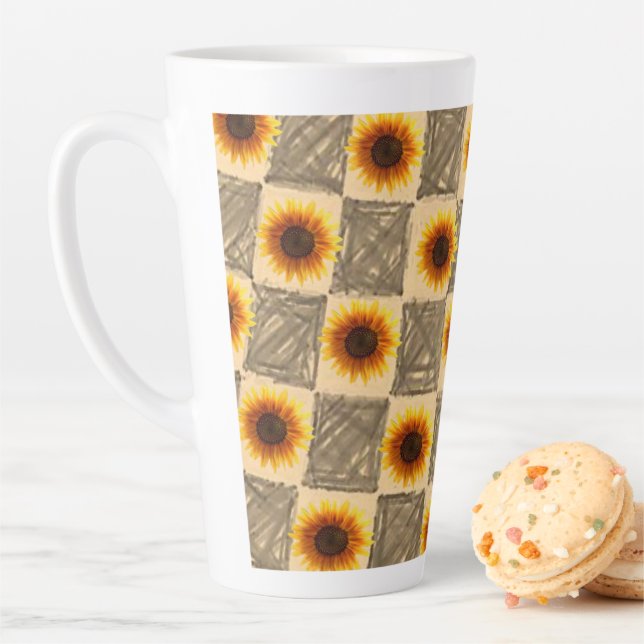 Caneca De Café Latte Sunflower Latte Mug (In Situ)