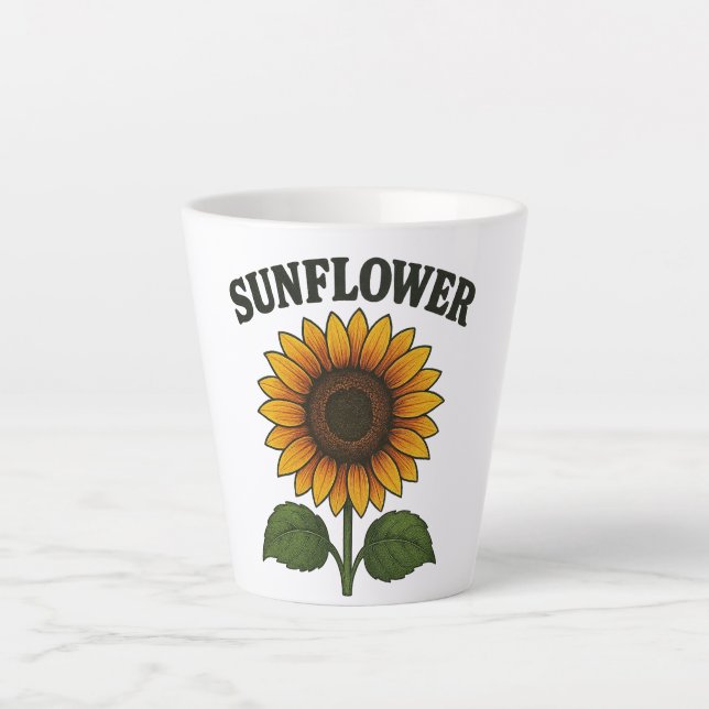 Caneca De Café Latte Sunflower painting mug (Frente)