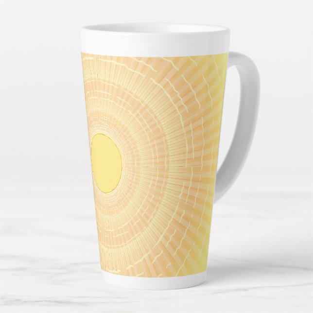 Caneca De Café Latte Sunshine Burst (Ângulo direito)