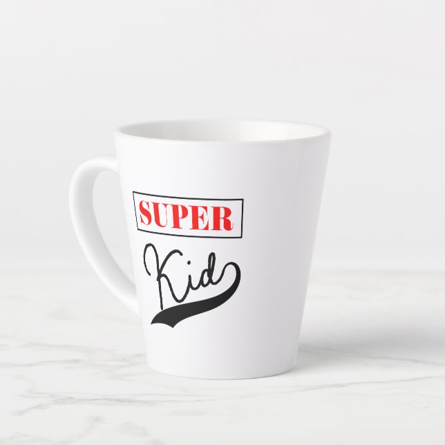 Caneca De Café Latte Super Kid (Ângulo esquerdo)
