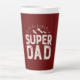Caneca De Café Latte Super Pai de cor castanho