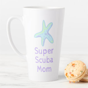 Caneca De Café Latte Super Scuba Mãe Starfish Lata
