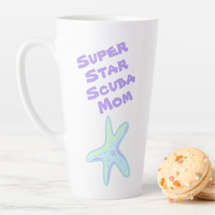 Caneca De Café Latte Super Star Scuba Mãe Starfish Lata
