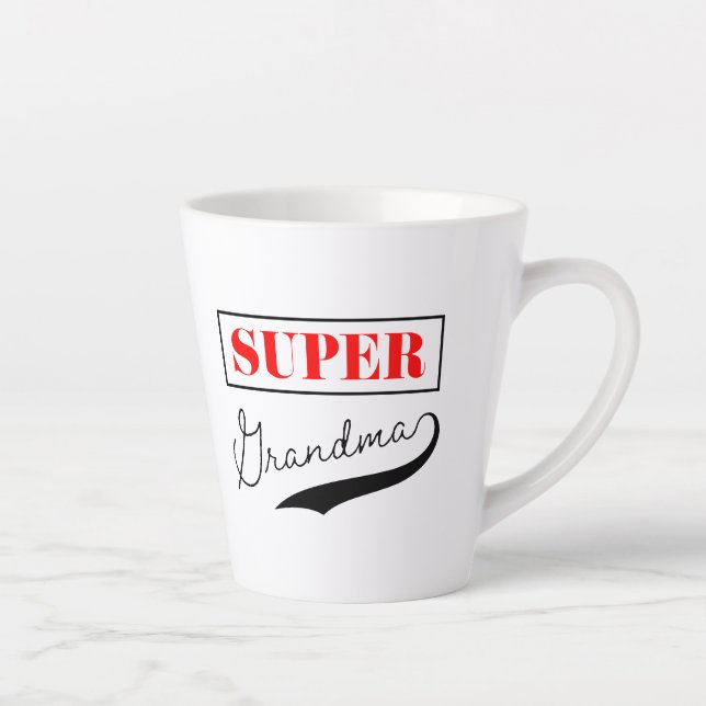 Caneca De Café Latte Super vovó (Direita)