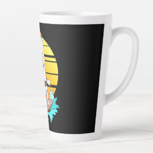 Caneca De Café Latte Surfing Sushi
