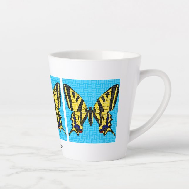 Caneca De Café Latte Swallowtail (12oz) - Latte Mug (Direita)
