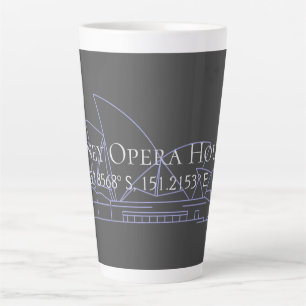 Caneca De Café Latte Sydney Opera House Latitude Longitude