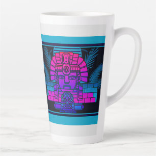 Caneca De Café Latte Synthwave Pharaoh