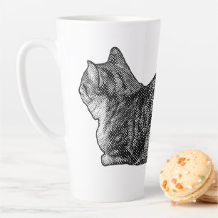 Caneca De Café Latte Tabby com patas presas
