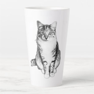 Caneca De Café Latte Tabby Gato de Tinta Gato de Confronte Regal