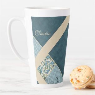 Caneca De Café Latte Tabuleiro azul